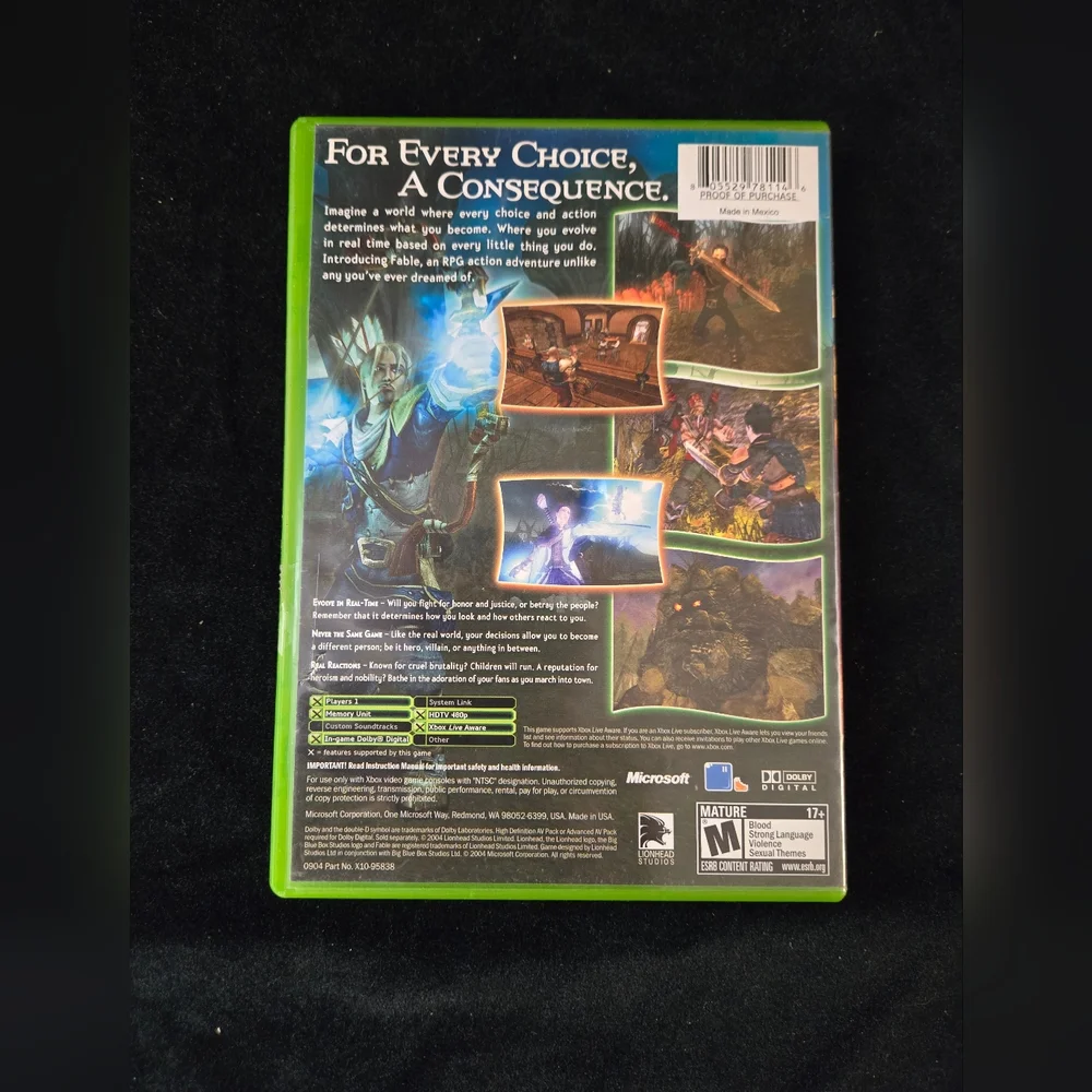 Fable Original Xbox RPG Complete CIB - Picture 2 of 3